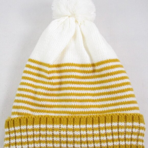 NEW Knit Beanie Pom Pom Cap, Fleece Lined, Books Are Life Patch, Book Lover Gift - Picture 2 of 5